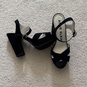 Anne Klein Black Platform Heels